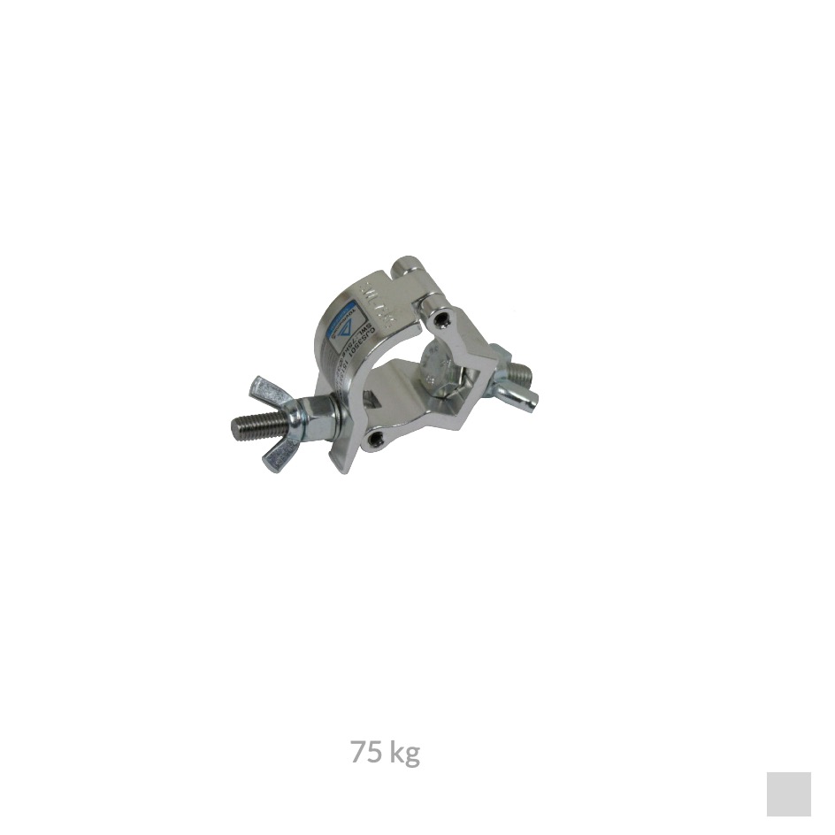 CJS HALF COUPLER, Pipe Ø 35mm, 75kg, Aluminium