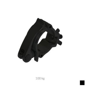 CJS HALF COUPLER with tensioning bracket, Pipe Ø 48 - 51mm, 100kg, black