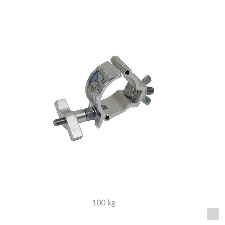 CJS HALF COUPLER grand écrou papillon, Tube Ø 48 - 51mm, 100kg, Aluminium