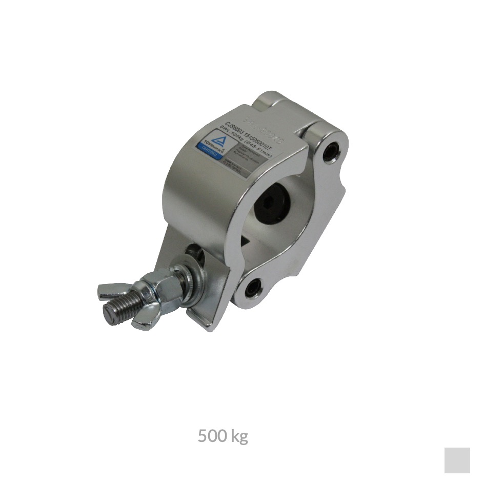 CJS HALF COUPLER, Tube Ø 48 - 51mm, 500kg, Aluminium