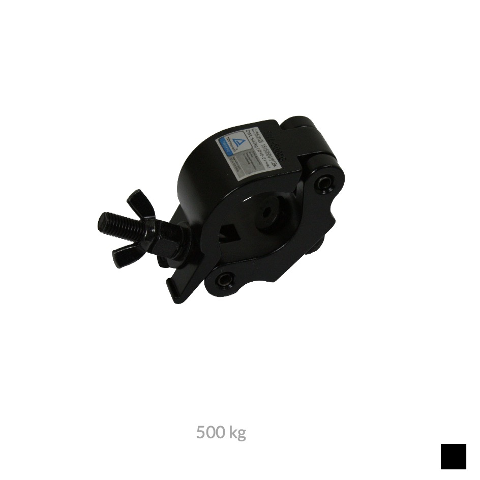CJS HALF COUPLER, Pipe Ø 48 - 51mm, 500kg, black