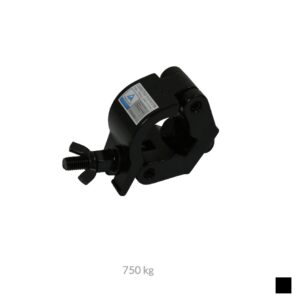 CJS HALF COUPLER, Tube Ø 48 - 51mm, 750kg, noir
