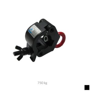 CJS HALF COUPLER with ring nut M12, Pipe Ø 48 - 51mm, 750kg, black