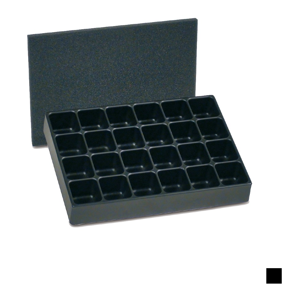 Georg Utz Compartment tray-Set with 10 compartments for RAKO, anthracite