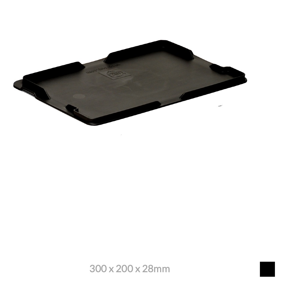 Georg Utz HINGED LID ESD 300 x 200 x 28mm, black