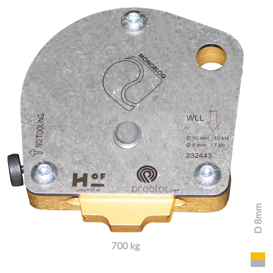 HOF MONOBLOQ, 8mm, 700kg, orargent
Prix indicatif. Veuillez demander une offre.
