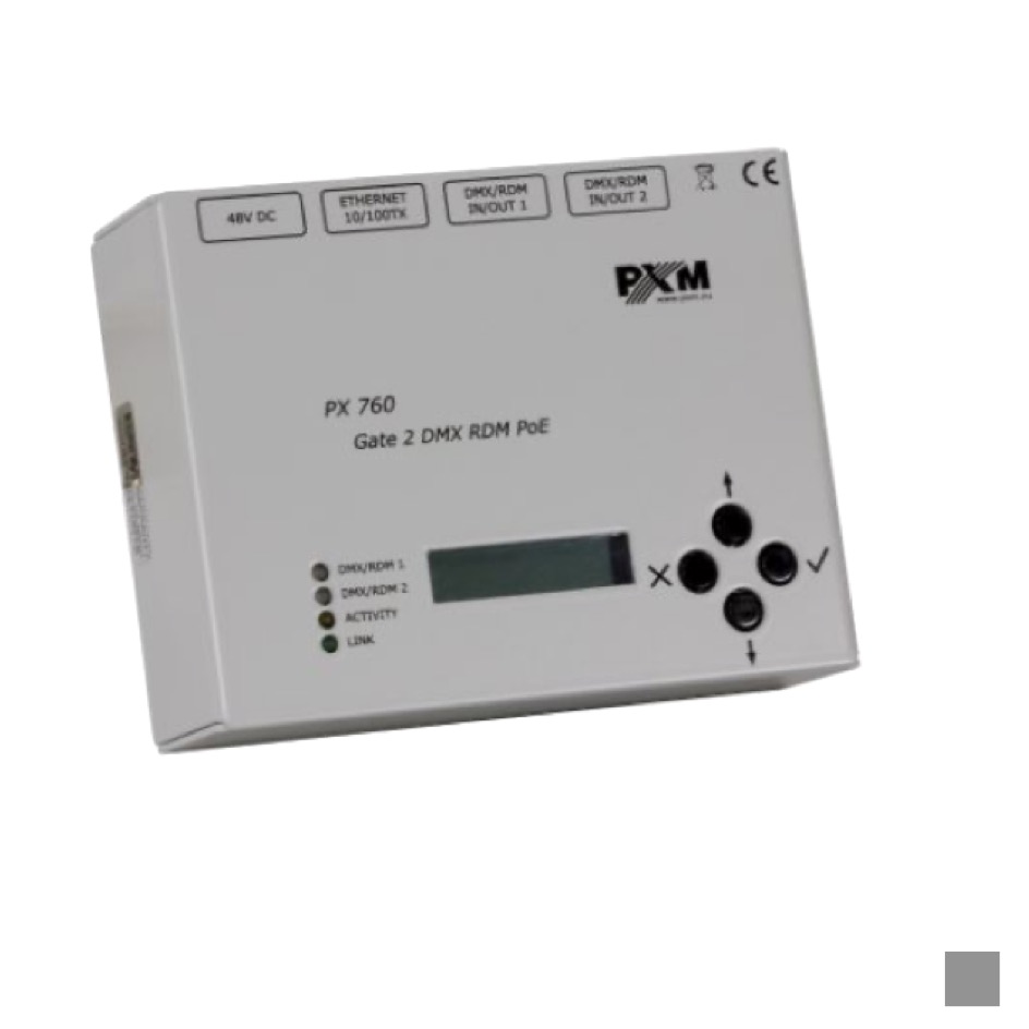 PXM GATE 2DMX/RDM PoE, grey