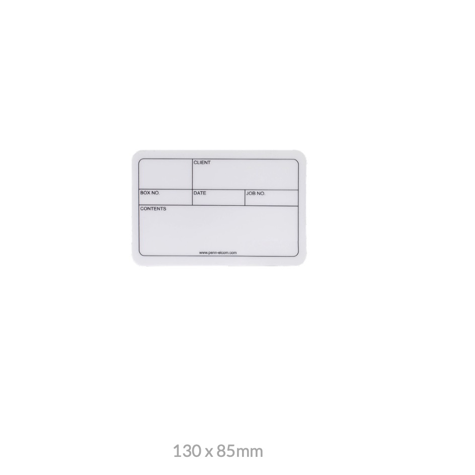 Penn Elcom TOURLABEL 130 x 85mm, transparent laiteux