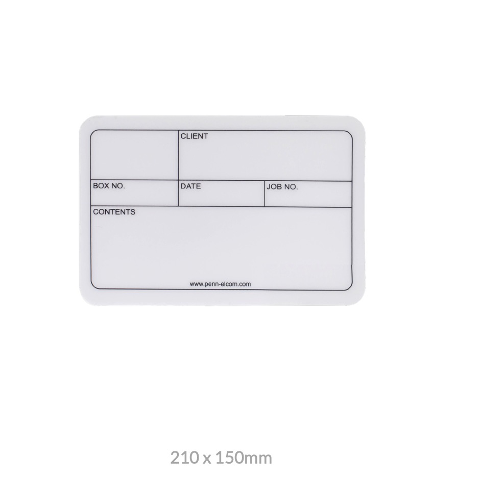 Penn Elcom TOURLABEL 210 x 150mm, transparent laiteux