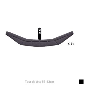 Petzl SERRE-TéTE AVEC MOUSSE DE CONFORT ABSORBANTE Tour de tête 53-63cm, anthracite, UE 5