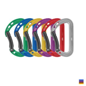 Petzl SPIRIT Bent Gate, Blue, Gray, Violet, Green, Red, Yellow, PU 6