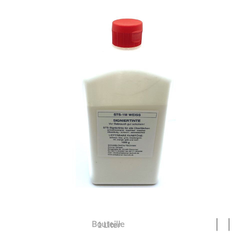 STS ENCRE DE SIGNATURE | 1 litre Bouteille, blanc
