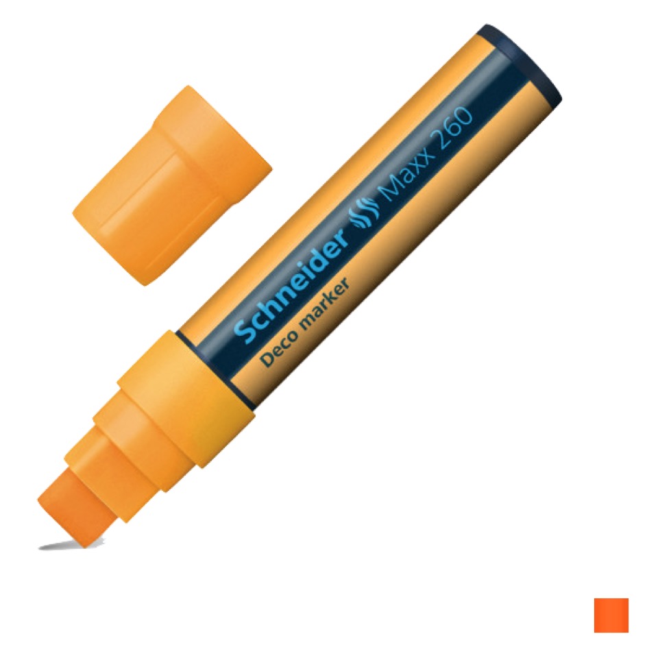 Schneider MAXX 260 chalk marker, orange, PU 1