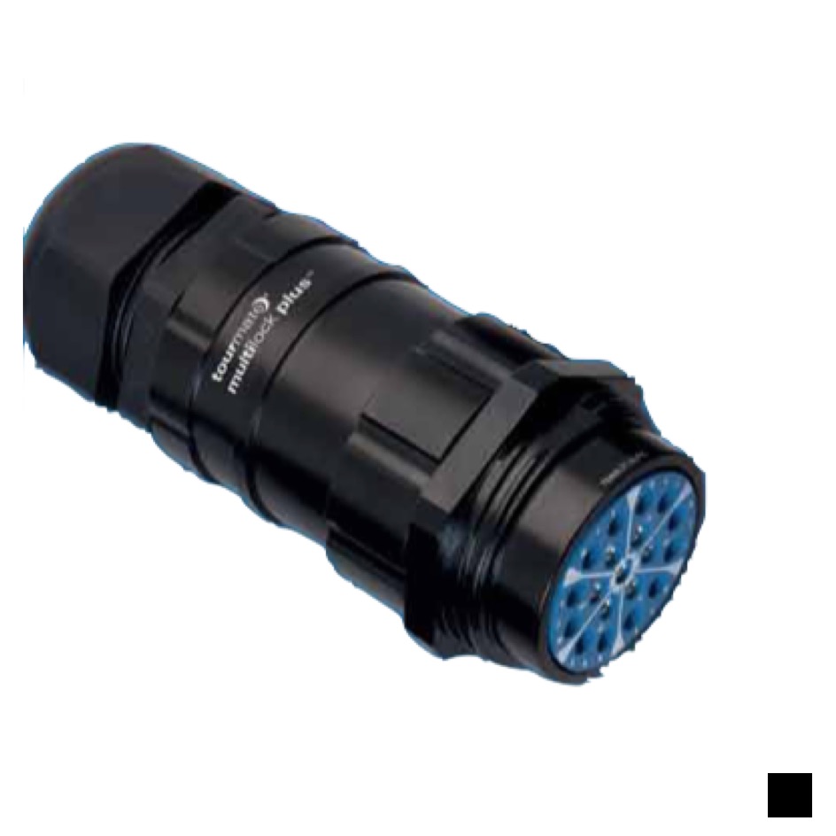 Tourmate MULTILOCK+ Prise de câble, Contact à sertir 19x2.5, noir