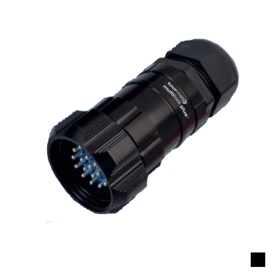 Tourmate MULTILOCK+ Fiche de câble, Contact à sertir 19x2.5, noir