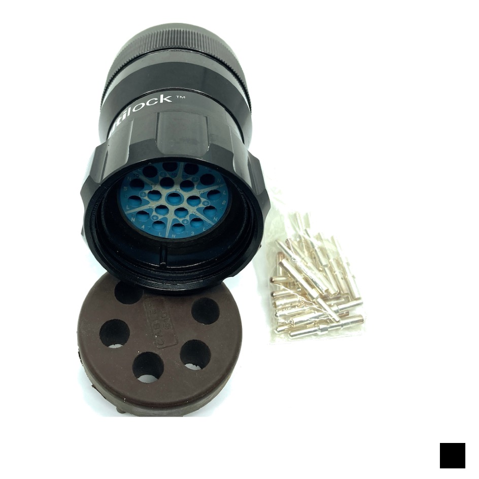 Tourmate MULTILOCK+ Fiche de câble » 06 x H07RN-F 3G1.5, Contact à sertir, noir