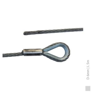 Ullmann Wire Rope K-OVZ, 6mm, 5m, galvanized
