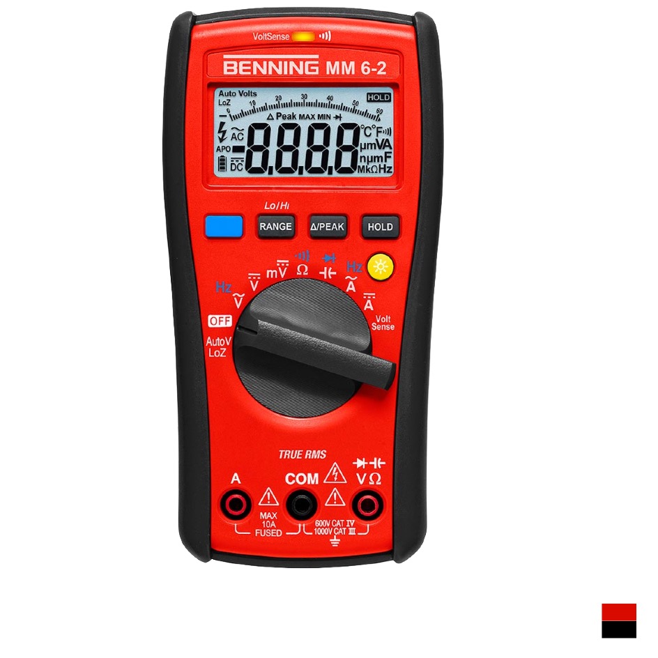 Benning Multimètre numérique MM 6-2, rougenoir