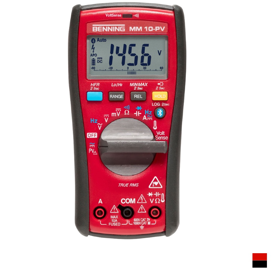 Benning Multimètre numérique MM 10-PV, rougenoir