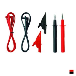 Benning Set de câbles de mesure TA 2 avec pinces crocodiles, rougenoir