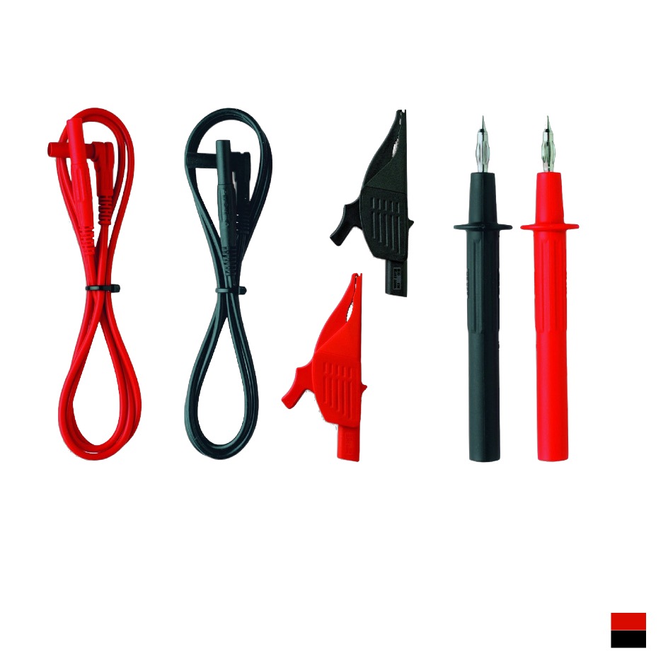 Benning Set de câbles de mesure TA 2 avec pinces crocodiles, rougenoir