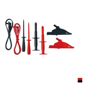 Benning Set de câbles de mesure TA 2 avec pinces crocodiles, rougenoir