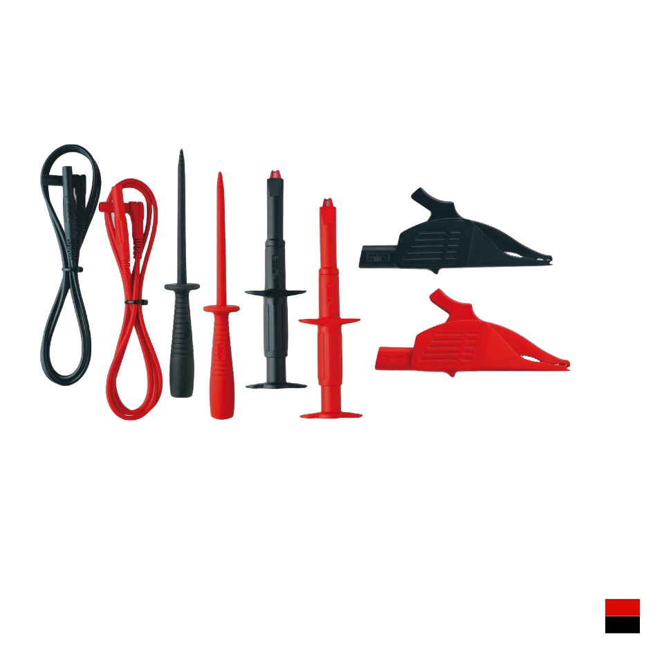 Benning Test lead set TA 3 with crocodile clips, redblack