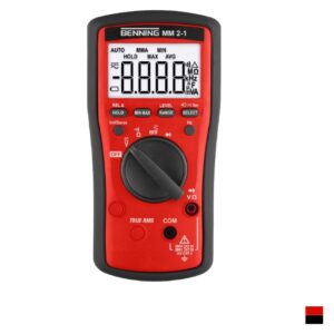 Benning Multimètre numérique MM 2-1, rougenoir