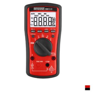 Benning Multimètre numérique MM 2-3, rougenoir