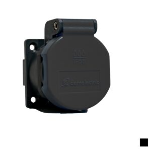 Demelectric Built-in socket T23, Screw contact, black