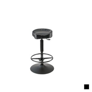 K&M 14091 Tabouret de scène Assise recouverte de similicuir, noir, H 580 » 835mm