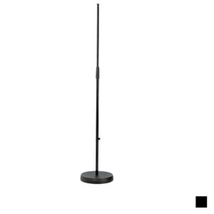 K&M 260 Pied de micro avec socle circulaire, noir, H 870 » 1565mm
