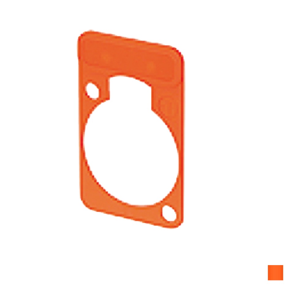 Neutrik Labelling plate for D-Series housing, orange
