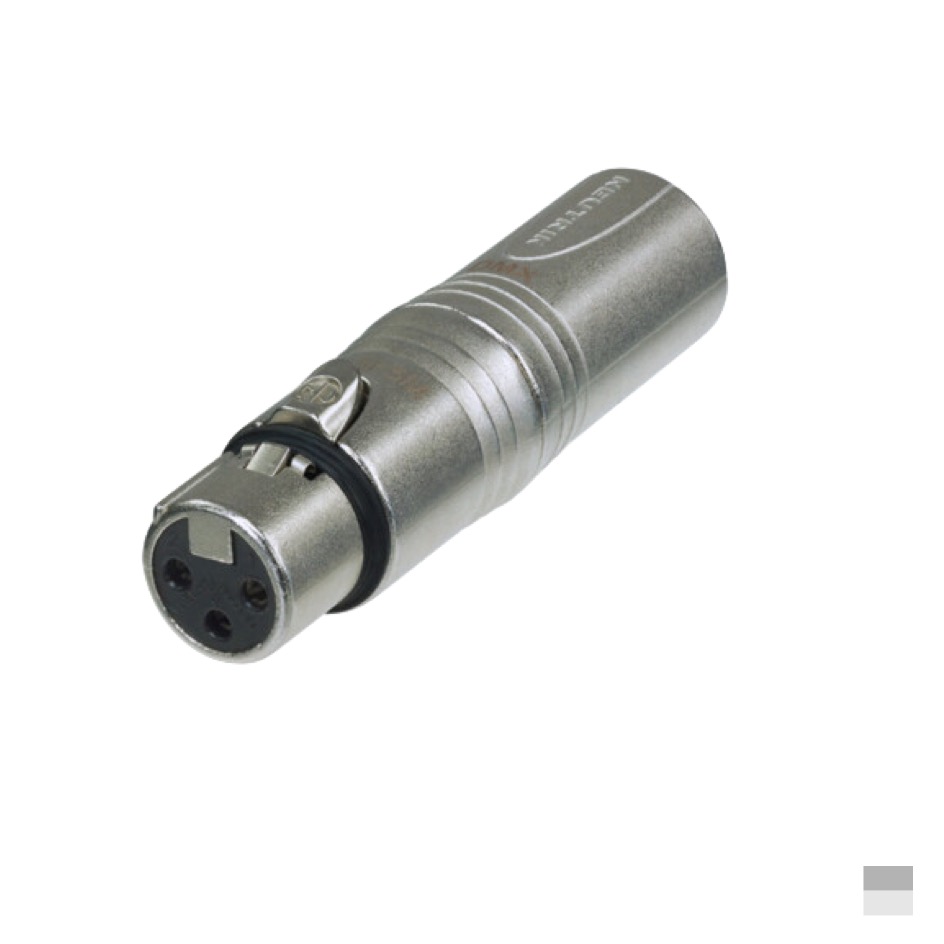 Neutrik NA3F5M Adaptateur XLR5 mâle » XLR3 femelle, nickel, argenté