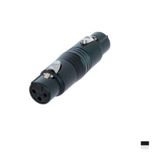 Neutrik NA3FF-B Adaptateur XLR3 Femelle » XLR3 Femelle, chromenoir, argenté