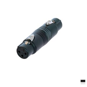 Neutrik NA3FF-B Adapter XLR3 Female » XLR3 Female, chromeblack, silver plated