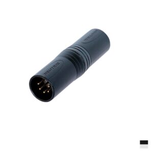 Neutrik NA5MM-B Adaptateur XLR5 Mâle » XLR5 Mâle, chromenoir, argenté