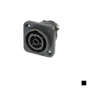Neutrik powerCON TRUE1 TOP Chassis Female NAC3FPX-ST-TOP, Screw contact 3G2.5, black