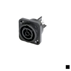 Neutrik powerCON TRUE1 TOP Chassis Female NAC3FPX-TOP, Faston 6.3x0.8 3G2.5, black