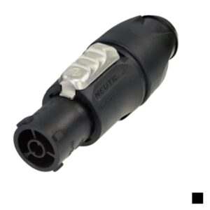Neutrik powerCON TRUE 1 TOP Prise de câble femâle, Power-IN NAC3FX-W-TOP, Contact à vis, H07RN-F 3x1-2.5, noir