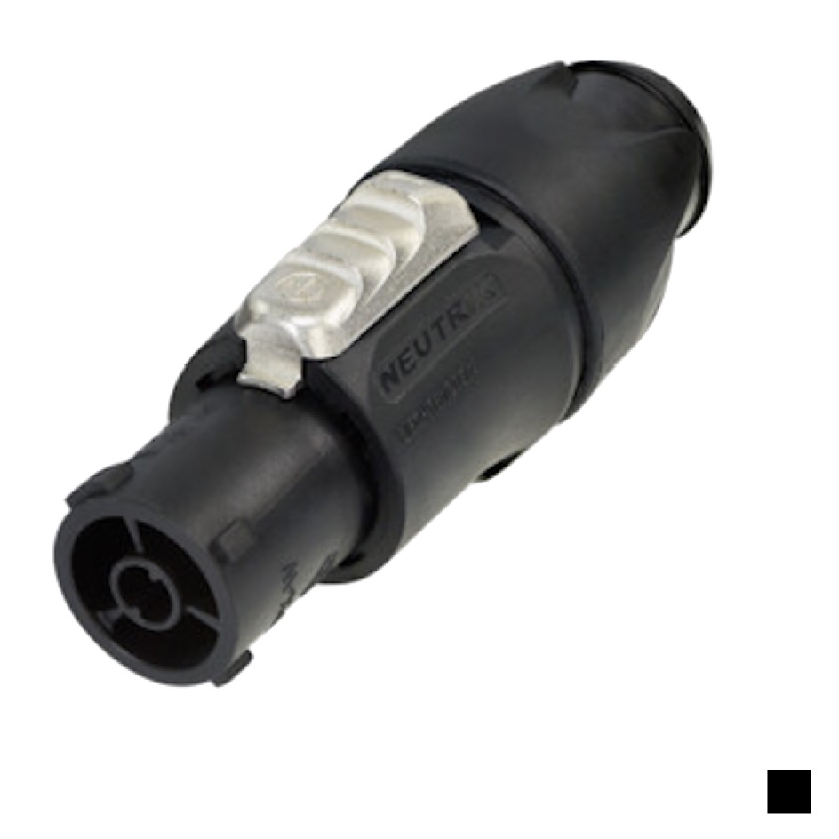 Neutrik powerCON TRUE 1 TOP Prise de câble femâle, Power-IN NAC3FX-W-TOP, Contact à vis, H07RN-F 3x1-2.5, noir