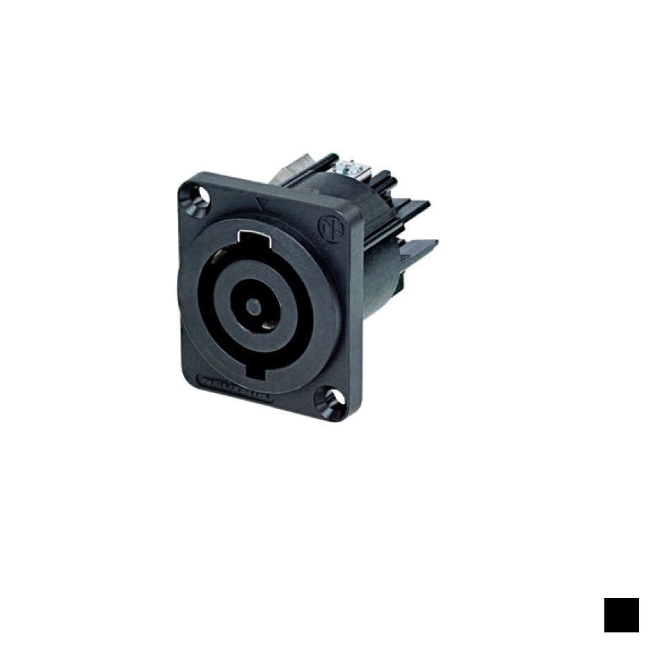 Neutrik powerCON 32 Chassis Male NAC3MP-HC, Screw contact 3G2.5-6, black