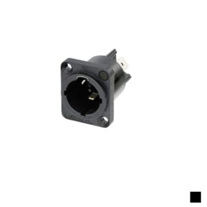 Neutrik powerCON TRUE1 TOP Einbaustecker NAC3MPX-TOP, Faston 6.3x0.8 3G2.5, schwarz