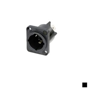 Neutrik powerCON TRUE1 TOP Fiche de chassis NAC3MPX-TOP, Faston 6.3x0.8 3G2.5, noir