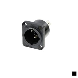 Neutrik powerCON TRUE1 TOP Chassis Male NAC3MPX-WOT-TOP, Faston 6.3x0.8 3G2.5, black