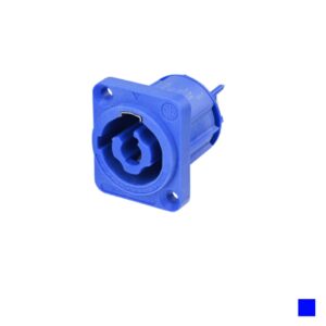 Neutrik powerCON Fiche de chassis mâle, Power-IN NAC3MPXXA, Faston 4.8x0.5 3x2.5, bleu