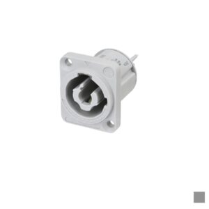 Neutrik powerCON Chassis Female, Power-OUT NAC3MPXXB, Faston 4.8x0.5 3x2.5, grey