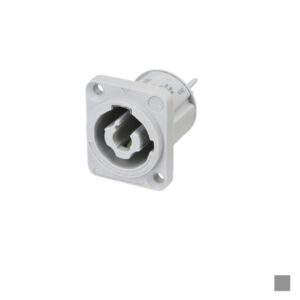 Neutrik powerCON Prise de chassis femâle, Power-OUT NAC3MPXXB, Faston 4.8x0.5 3x2.5, gris