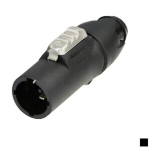 Neutrik powerCON TRUE 1 TOP Line Male, Power-OUT NAC3MX-W-TOP, Screw contact, H07RN-F 3x1-2.5, black
