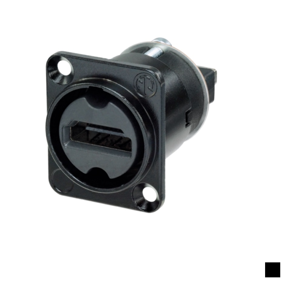 Neutrik Chassis feedthrough HDMI 2.0 NAHDMI-W-B, black